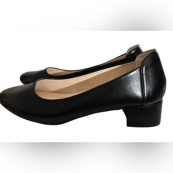 New Women's Pumps Low Chunky Block Closed Toe Heels Comfortable Short Heels - Picture 3 of 8